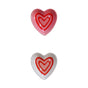 2Pcs Original Design Heart Ceramic Plate Dopamine Flower Nut Chocolate Plate Floral Plaid Jewelry Display Plate Suitable for Restaurant Kitchen Table Snack Plate Fruit Biscuit Storage Plate Jewelry Perfume Aromatherapy Storage Plate Earrings Display Plate Home Decoration Plate Gift Valentine'S Day Gift