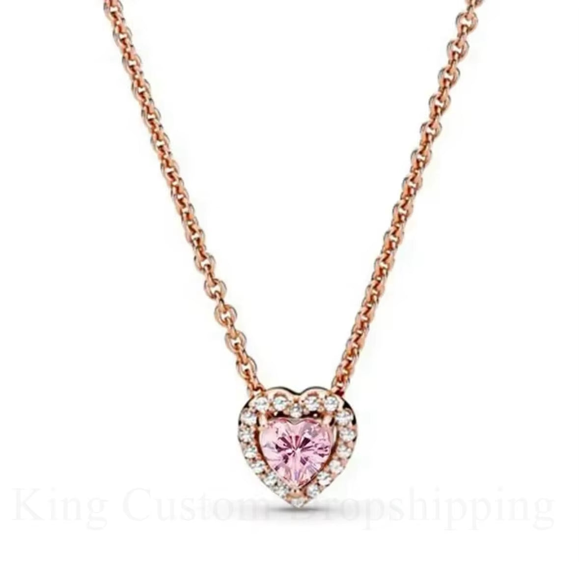 New Eternal Real Rose Rotating Box Heart Crystal Diamond Necklace Valentine'S Day Birthday Jewelry Gift for Friends and Lover