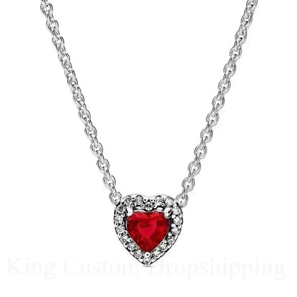 New Eternal Real Rose Rotating Box Heart Crystal Diamond Necklace Valentine'S Day Birthday Jewelry Gift for Friends and Lover